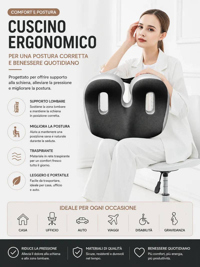 Cuscino Ergonomico | Sollievo Reale alla Schiena