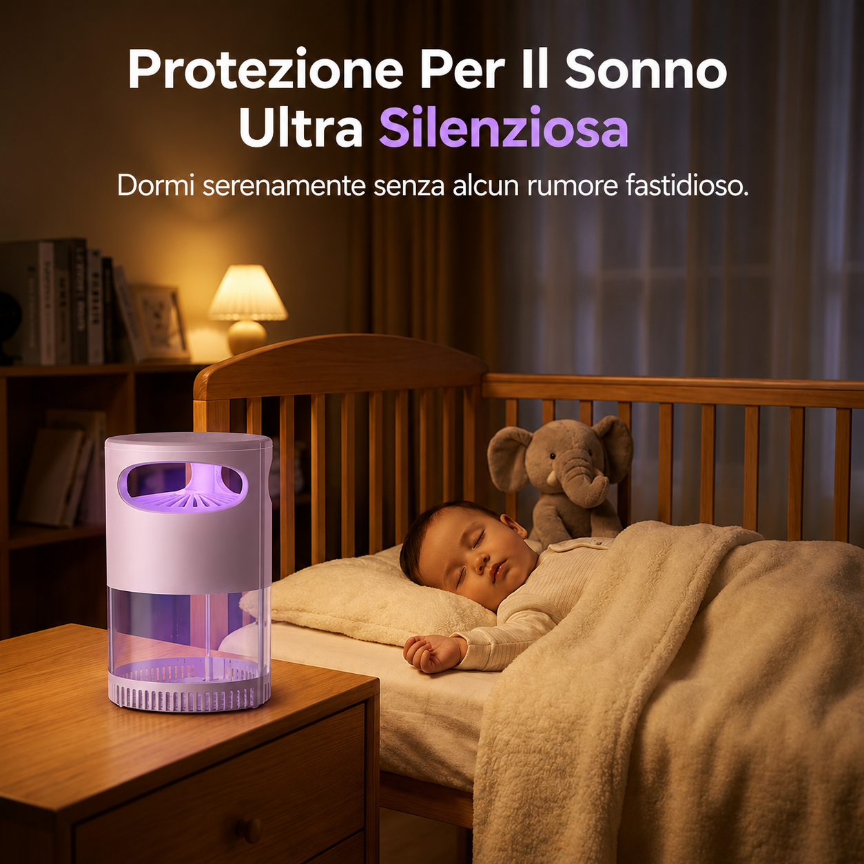 Lampada Anti-Zanzare UV Silenziosa