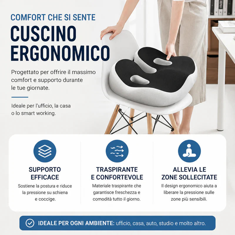 Cuscino Ergonomico | Sollievo Reale alla Schiena